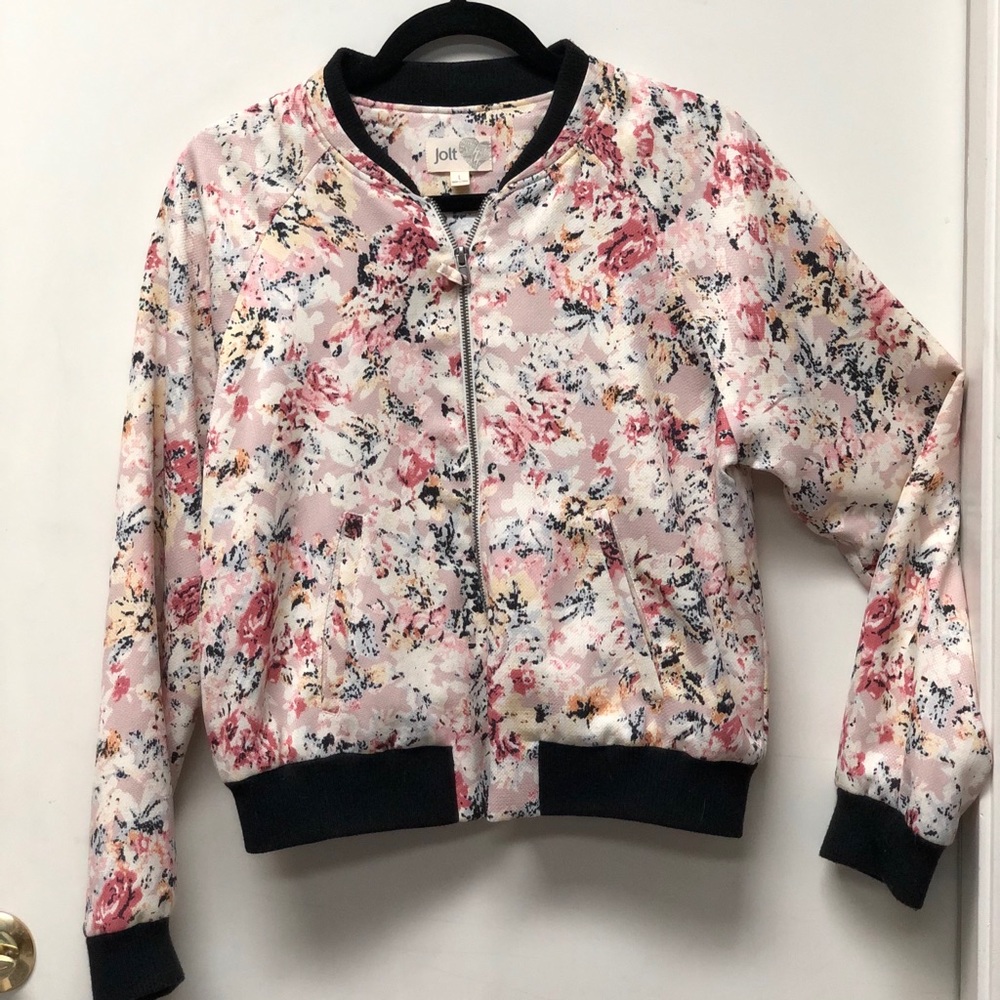 Jolt flowered bomber jacket